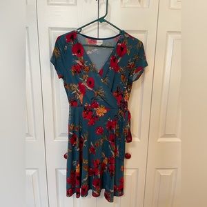 Floral dress, size small, Brand is Kaileigh, 97% polyester 3% spandex.